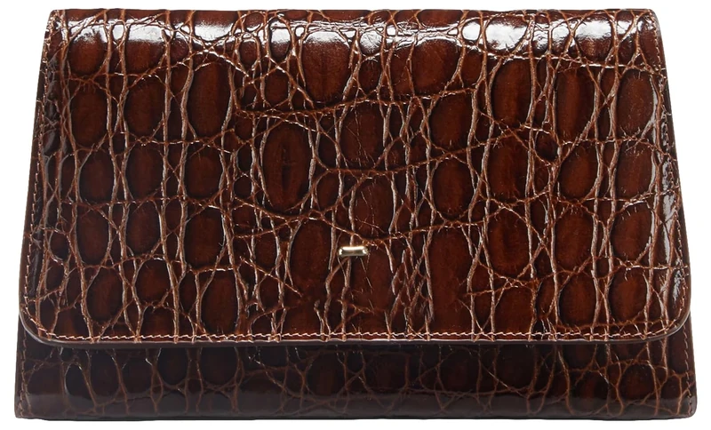 Giuseppe Zanotti Cleopatra Mini Brown Crocodile-Print Bag