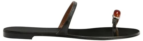 Giuseppe Zanotti, Acates Ring, Black, Leather, 6
