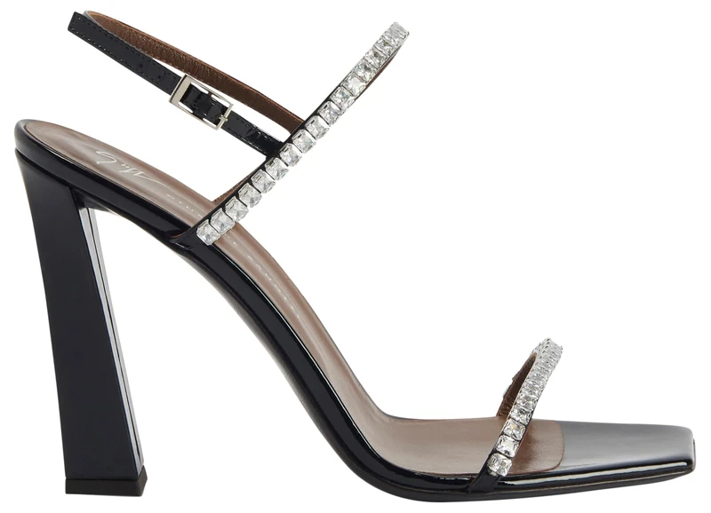 Giuseppe Zanotti, Valentiine Crystal, Black, Leather, 6