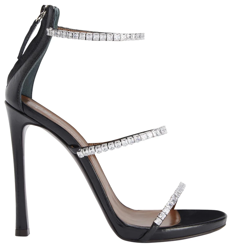 Giuseppe Zanotti Harmony Shiny Black Leather Heels - Size 4.5 - Image 1
