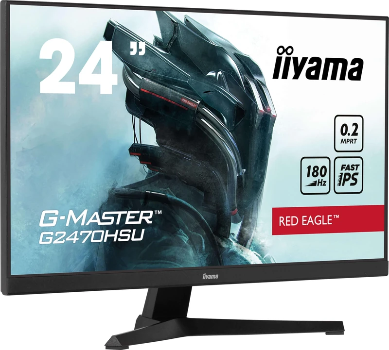 iiyama G-Master Red Eagle G2470HSU-B6 60.5 cm 23.8 inch Fast-IPS LED Gaming Monitor Full HD HDMI DP USB 3.2 0.2 ms 180Hz Adaptive Sync Black