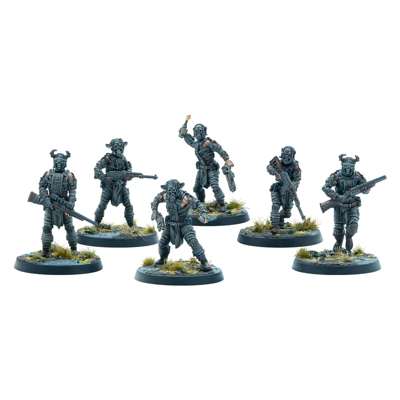 Modiphius Entertainment: Fallout: Miniatures - Cult of The Mothman: Follower - 6 Figures, Appalachia Wave, Unpainted Resin Miniatures, Tabletop Game
