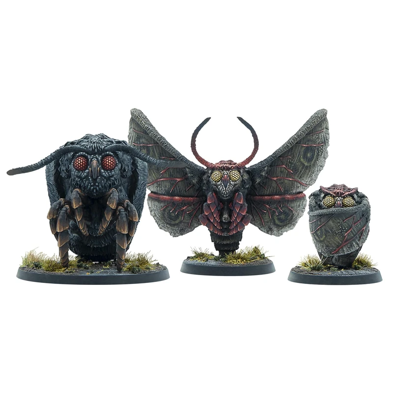 Modiphius Entertainment: Fallout: Miniatures - Cult of The Mothman: Mothman Eclipse - 3 Figures, Appalachia Wave, Unpainted Resin, Tabletop Game