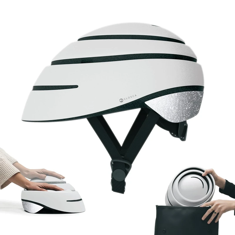 CLOSCA. Foldable helmet. The bike helmet for women and men. Certificate for bicycle, scooter, electric bicycle, inline skates and skateboards.