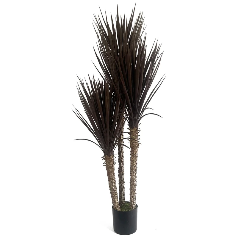 Leaf Design UK Artificial Tropical House Plant, 155cm Tall Dark Yukka UV