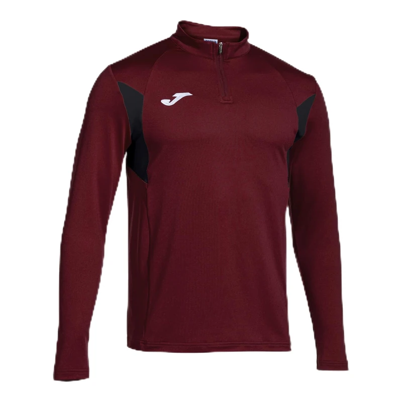 Joma - Men's Sweatshirt - Winner III - Half Zip, Burgundy Black, 5XS