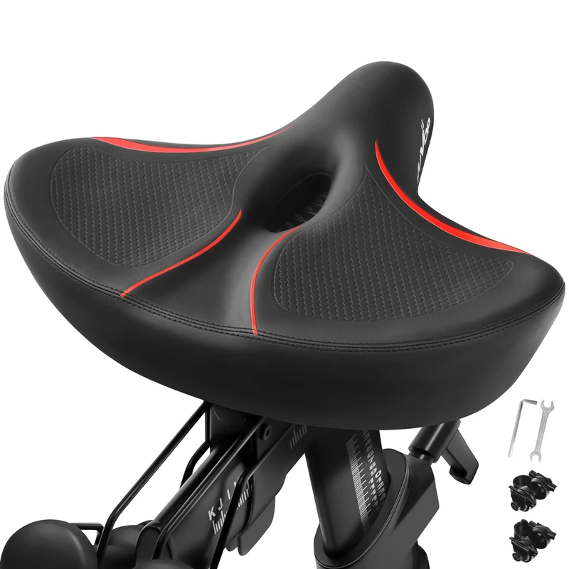 Oversized Peloton Bike Seat - Comfortable, Extra Wide Saddle for Men & Women, Compatible with Peloton, Echelon, Exercise & Electric Bikes