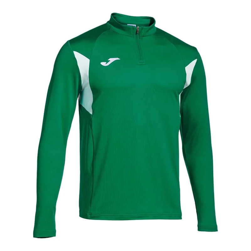 Joma - Men's Sweatshirt - Winner III - Half Zip, Green White, 5XS