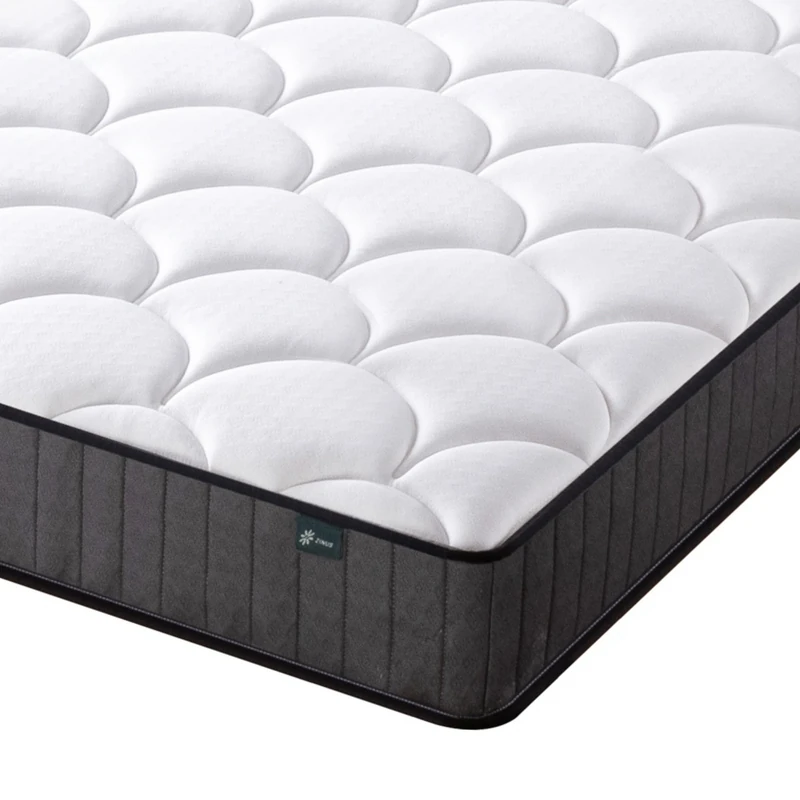 Zinus Hybrid Mattress, Memory Foam, White, Single
