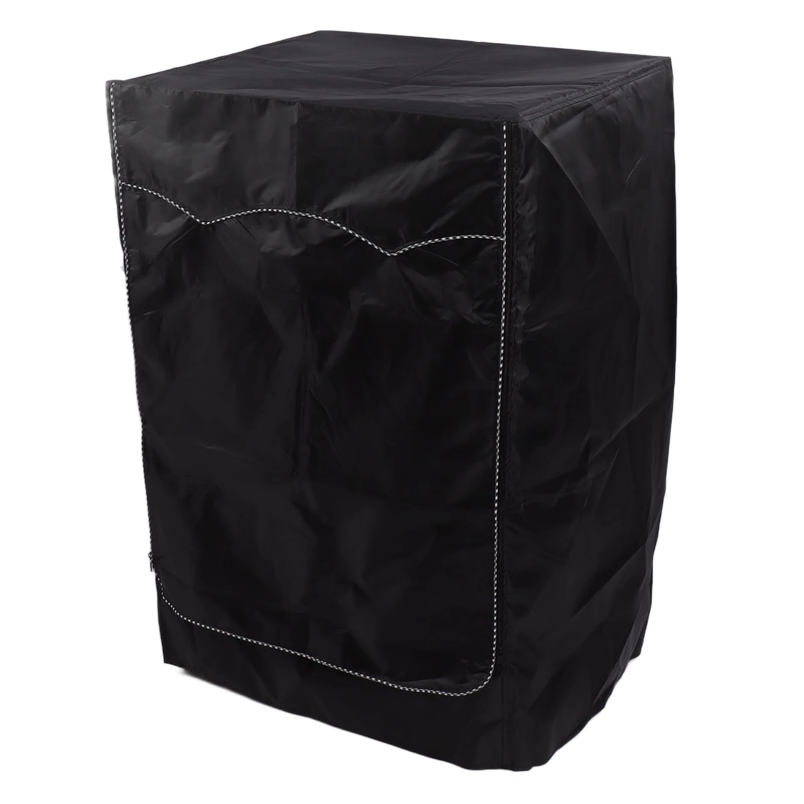 HEEPDD Waterproof Black Washing Machine Cover Dustproof Sunscreen for Front Load Washer Dryer All Seasons for Outdoor, Washer Cover, Articles for Daily Use Bathroom, Patio