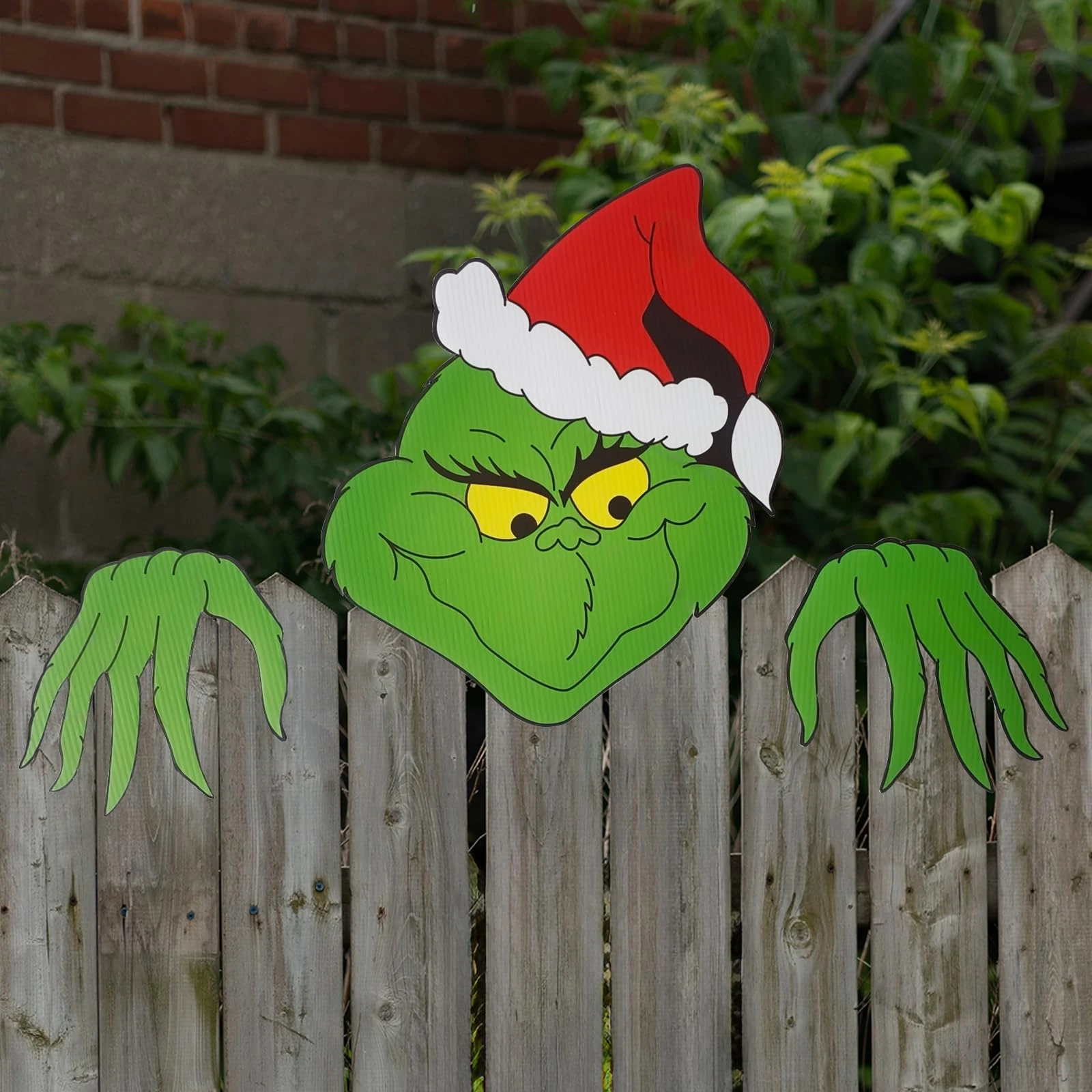 Christmas Yard Decorations Cute Fence Decorations Christmas Yard Signs Decoration Funny Quirky Inserts Character Outdoor