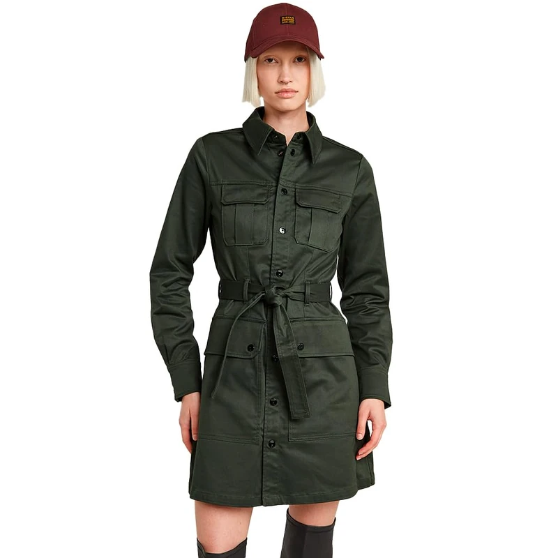 G-STAR RAW Women's Utility Dress, Grey (Asfalt D23649-c072-995), L