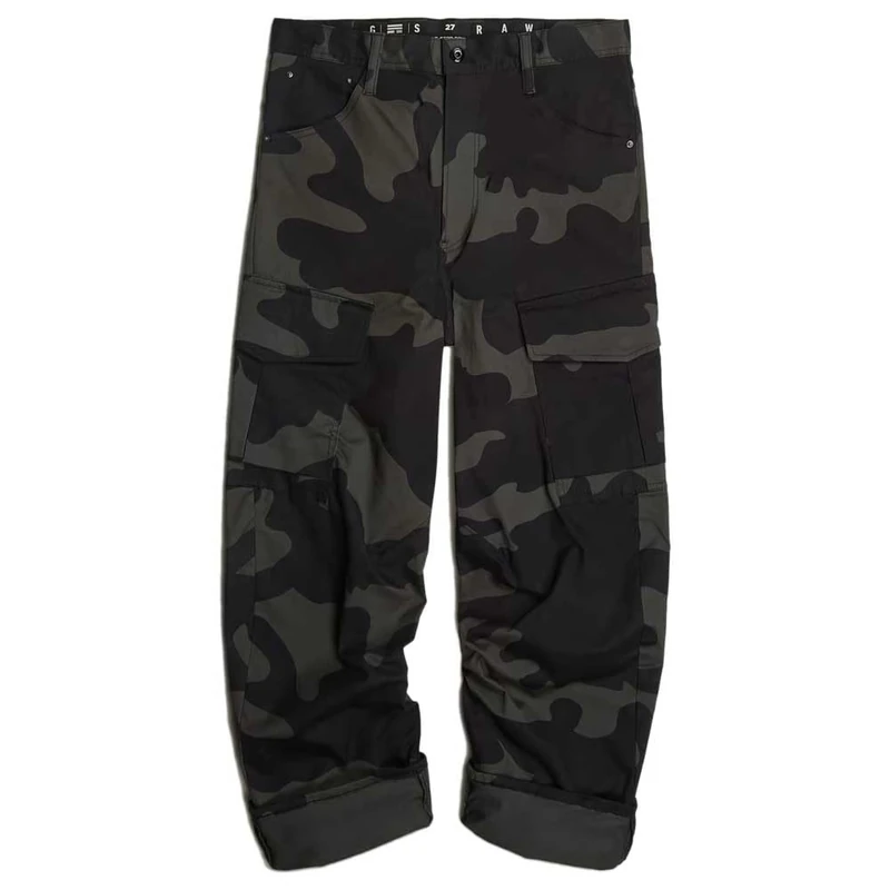 G-STAR RAW Women's Cargo Cord 3D Boyfriend Hose Pants, Multicoloured (Asfalt/Carbon Ao D23221-8384-7063), 30 W