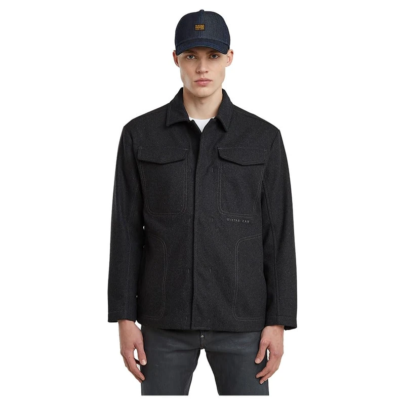G-STAR RAW Chore Wool Field Jacke, Grey (Shadow D24746-B965-992), M Men's, Grey (Shadow D24746-B965-992), M
