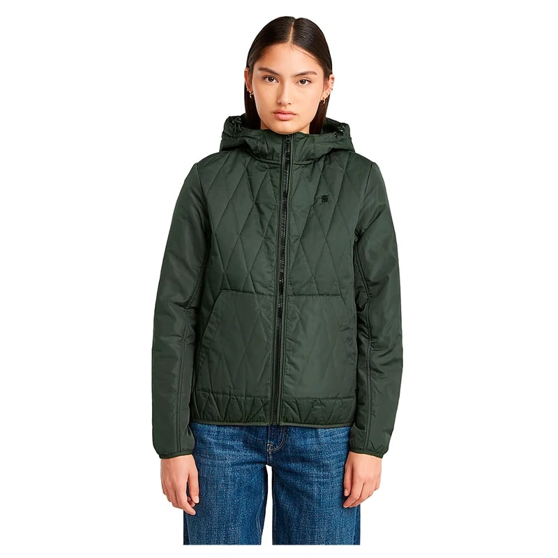 G-STAR Women's Utility Quilted HDD Overshirt Wmn Bomber, Grey (Asfalt D26506-8139-995), XL