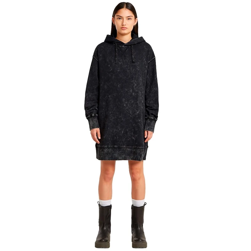 G-STAR RAW Women's Loose Hooded Sweater Kleid Dress, Black (Dk Black Gd D23502-d249-b564), XS