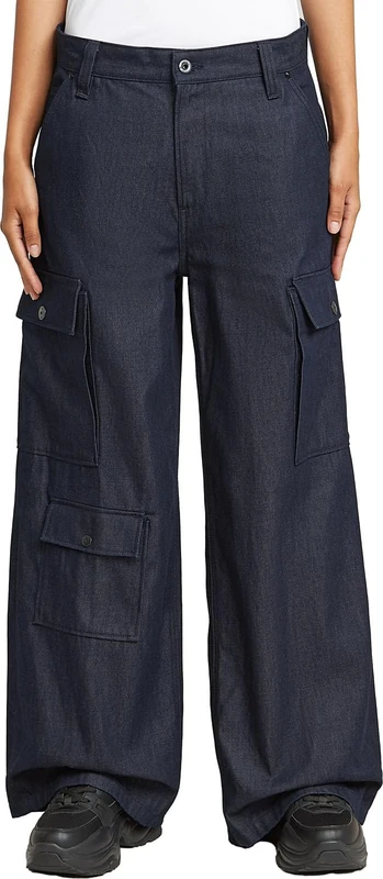 G-STAR Women's Mega Cargo Jeans, Blue (Raw Denim D23950-9657-001), 27 W