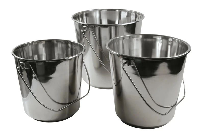 Laser 8906 Stainless Steel Bucket Set 3pc