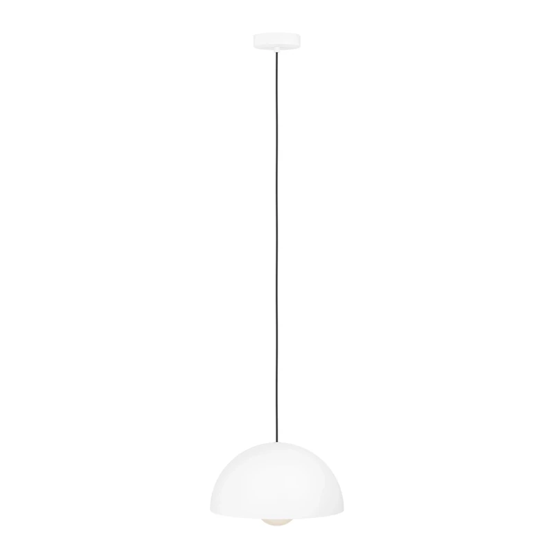 Eglo Pendant Lighting Gaetano, Hanging lamp Above Dining Table, Dining Room Ceiling Light Fixture, White Metal, E27 Socket, Ø 30 cm