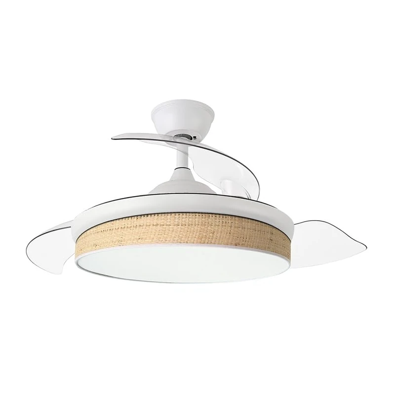 Eden pulse Fan DC 72W White/canyle, 3 Blades, 7200 lm, 3000-4000-6000K, Remote Control, Memory, Timer, Ideal for Comfort and Energy Saving.