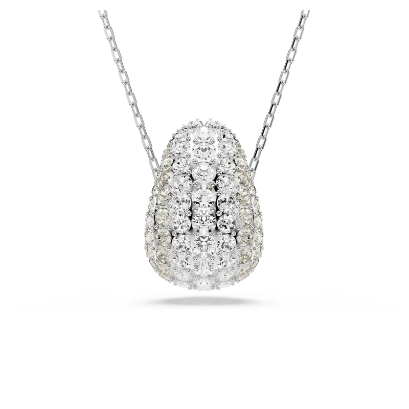 Swarovski Sublima Pendant Necklace, Clear Round-Cut Crystals in a Rhodium-Finished Setting, Part of the Sublima Collection
