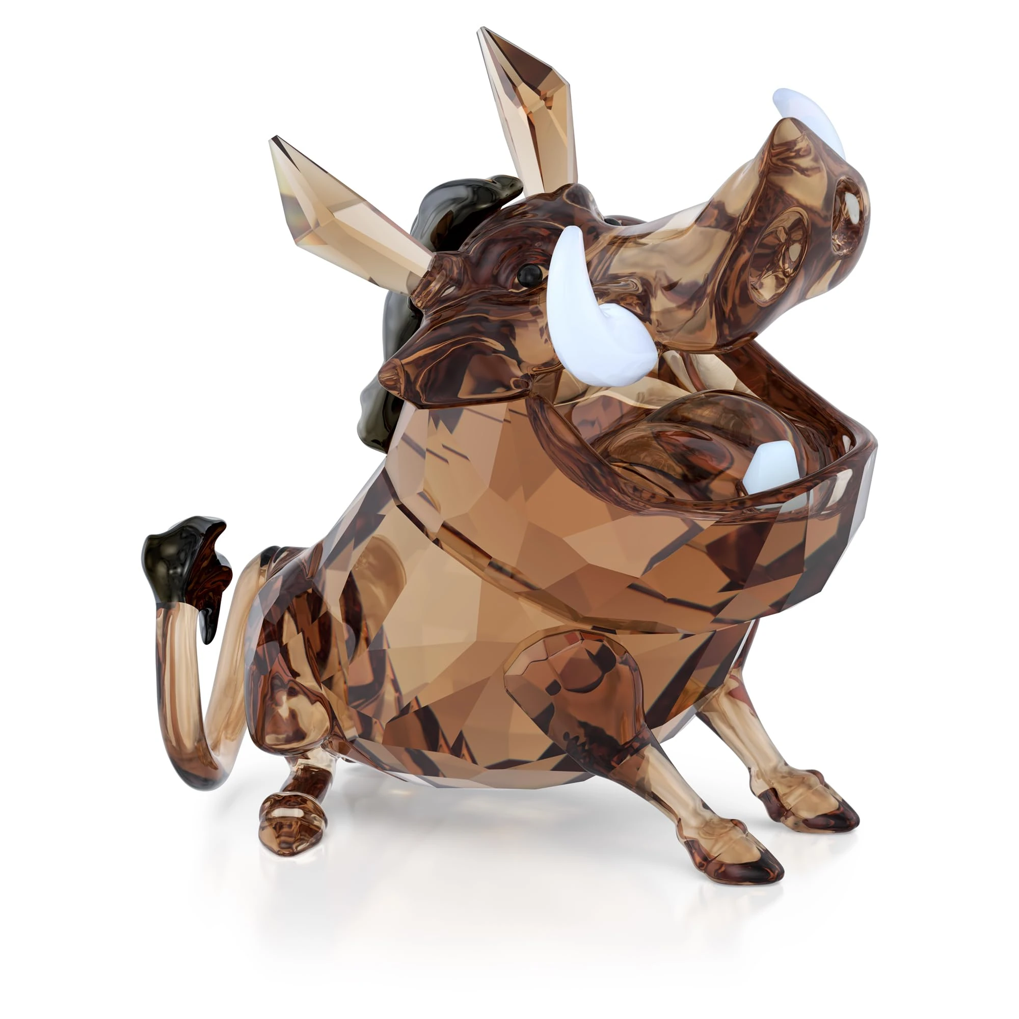 Swarovski The Lion King Pumbaa Figurine, Brown Faceted Crystal, Part of the The Lion King Collection
