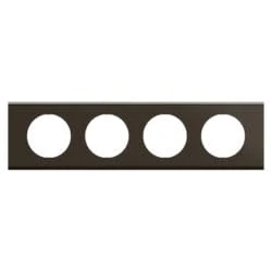 LEGRAND - Céliane Plate - Finishing Plate for sockets and switches Céliane - 4 Positions - Satin Dark Nickel