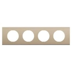LEGRAND - Céliane plate - Finishing plate for Céliane sockets and switches - 4 positions - Satin nickel