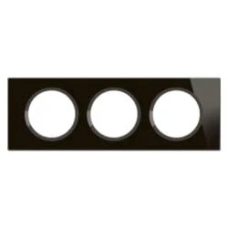 LEGRAND - Céliane plate - Finishing plate for sockets and switches Céliane - 3 stations - Black Onyx glass