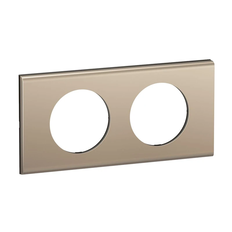 LEGRAND - Céliane plate - Finishing plate for sockets and switches Céliane - 2 stations - Satin nickel