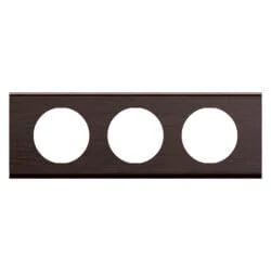 LEGRAND - Céliane Plate - Finishing Plate for Céliane Sockets and Switches - 3 Stations - Wengué Ash