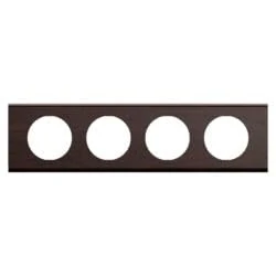 LEGRAND - Céliane Plate - Finishing Plate for Céliane Sockets and Switches - 4 Stations - Wengué Ash