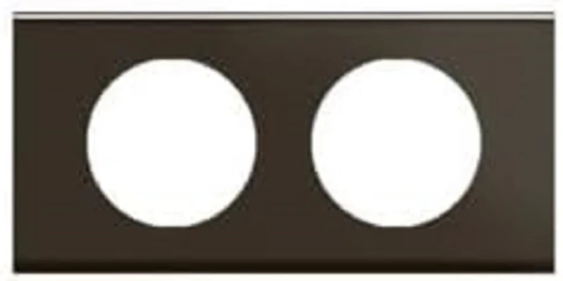 LEGRAND - Céliane plate - Finishing plate for sockets and switches Céliane - 2 stations - Satin dark nickel