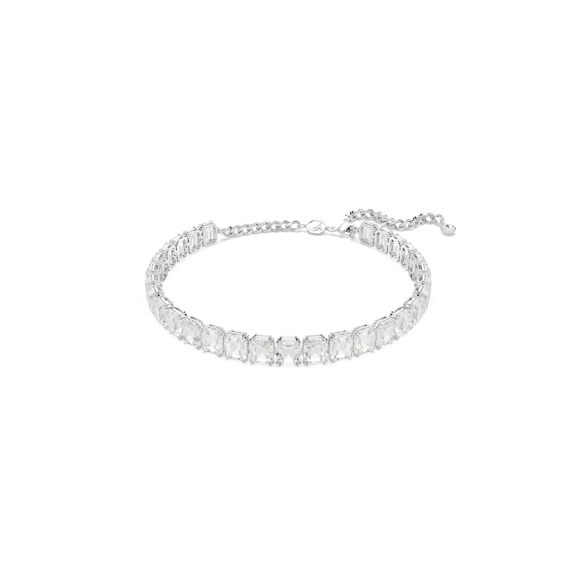 Swarovski Millenia Choker Necklace, Clear Octagon-Cut Crystals in a Rhodium-Finished Setting, Part of the Millenia Collection