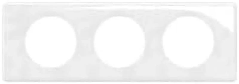 LEGRAND - Céliane Plate - Finishing Plate for sockets and switches Céliane - 3 Stations - Limoges Porcelain