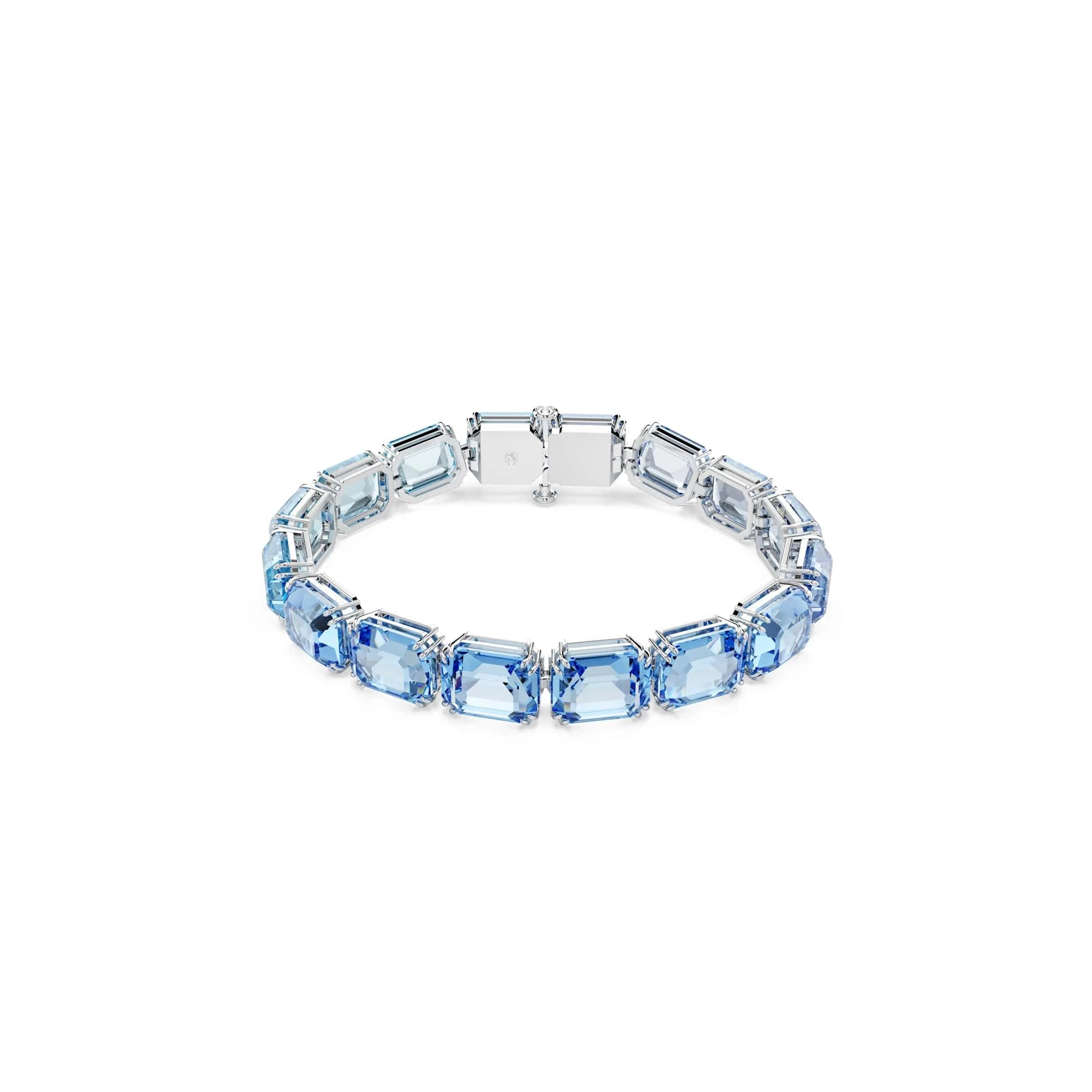 Swarovski Millenia bracelet, Octagon cut, Colour gradient, Blue, Rhodium plated