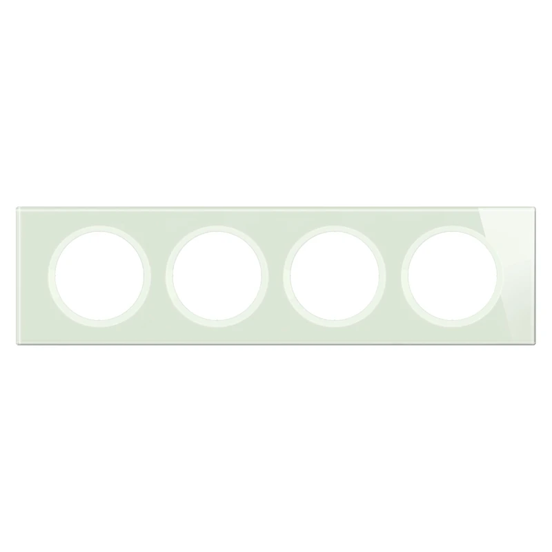 LEGRAND - Céliane Plate - Finishing Plate for Céliane Sockets and Switches - 4 Stations - White Opal Glass