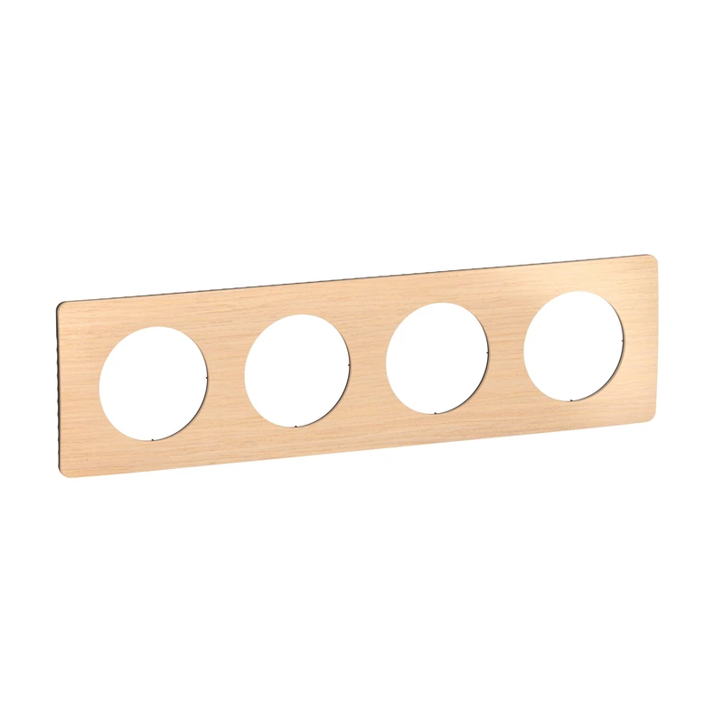 LEGRAND - Céliane Plate - Finishing Plate for Céliane Sockets and Switches - 4 Stations - Beech