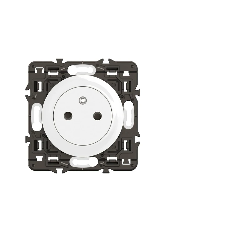 LEGRAND - Electric Wall Socket with Earth Céliane Surface - Flush Socket with Retractable Base - White - To be completed with finishing plates - Pack of 10