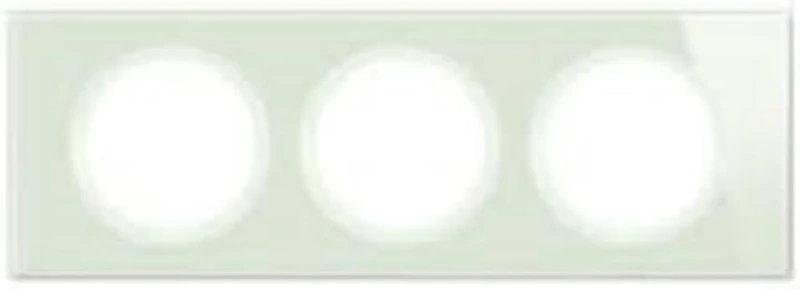 LEGRAND - Céliane Plate - Finishing Plate for Sockets and Switches Céliane - 3 Stations - White Opal Glass