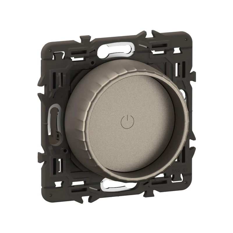 LEGRAND - Rotary dimmer switch - all dimmable lamps up to 200W - Full Lighting Control - Ready to Install - Titanium