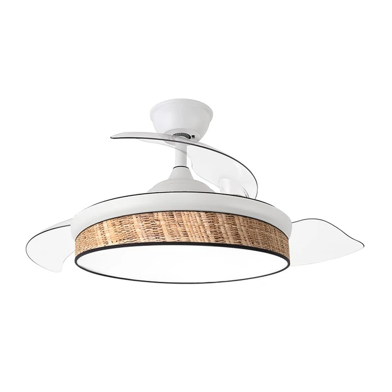 Eden pulse Fan DC 72W White/Dark Canizo 91D 3 Blades 7200LM 3000-4000-6000K with Remote Control, Memory and Timer for air Conditioning and Comfort.