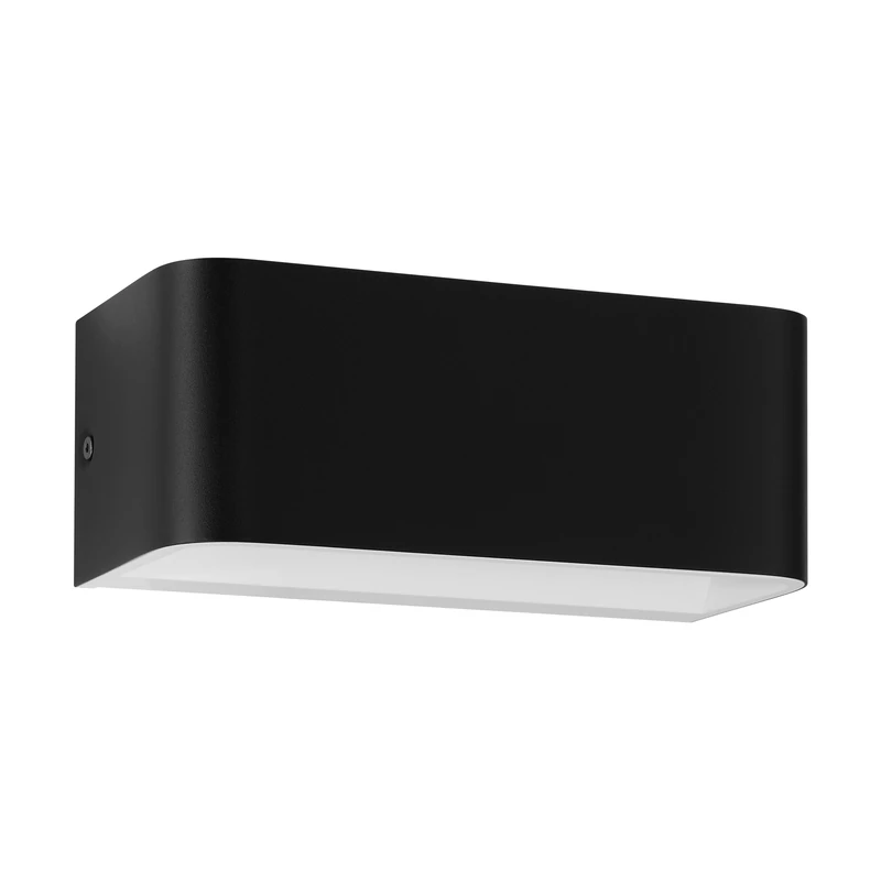 Eglo LED Wall Light Sania 4, Indoor Wall uplighter downlighter, Wall lamp Made of Aluminium in Black and White, Wall Spotlight for Hallway and Living Room, Warm White, 20 x 8 cm