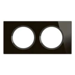 LEGRAND - Céliane Plate - Finishing Plate for sockets and switches Céliane - 2 Stations - Black Onyx Glass