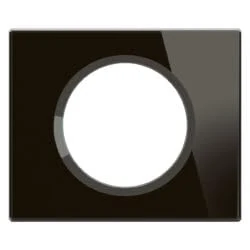 LEGRAND - Céliane Plate - Finishing Plate for sockets and switches Céliane - 1 Station - Black Onyx Glass