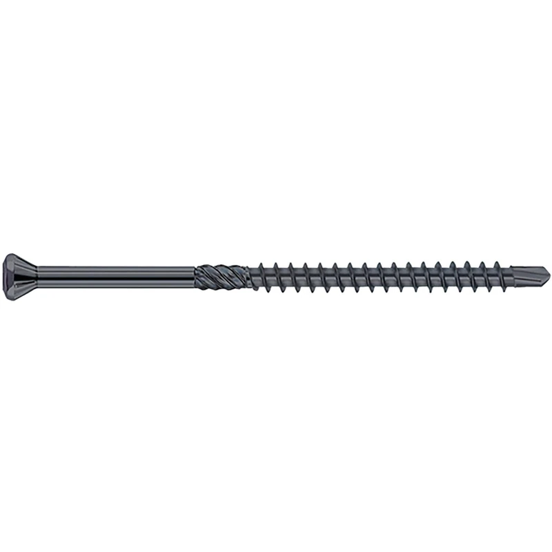 Hobotec Eurotec 3.2 x 60 Torx 10 Wood Screws Self-Tapping with Decorative Head, Hardened Stainless Steel Black Pack of 500 - Image 1