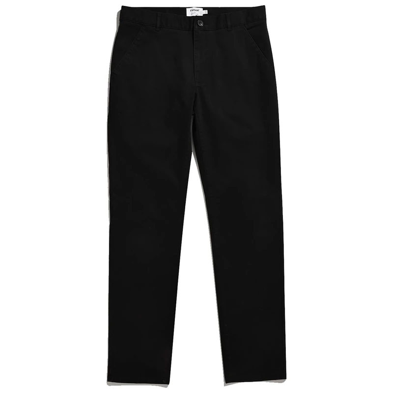 Farah - Men's Chinos, Elm Regular Fit Organic Cotton Twill Chinos with Stretch, Slim Straight Leg, Casual Trousers