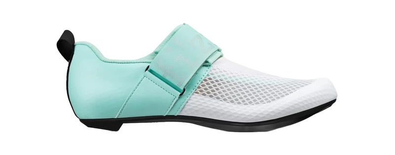 Fizik Transiro Hydra Nylon Outsole Triathlon Performance Cycling Shoes, EU 45, White/Aquamarine