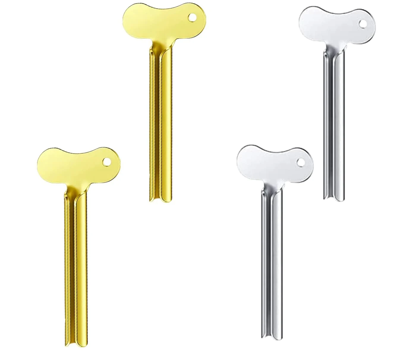 Tube Squeezer - 4PCS Stainless Steel Tube Squeezer - Tube Squeezer Stainless Steel, Toothpaste Dispenser,Metal Toothpaste Tube Squeezer, for Toothpaste Cosmetic Oil Cream Paint Squeezer