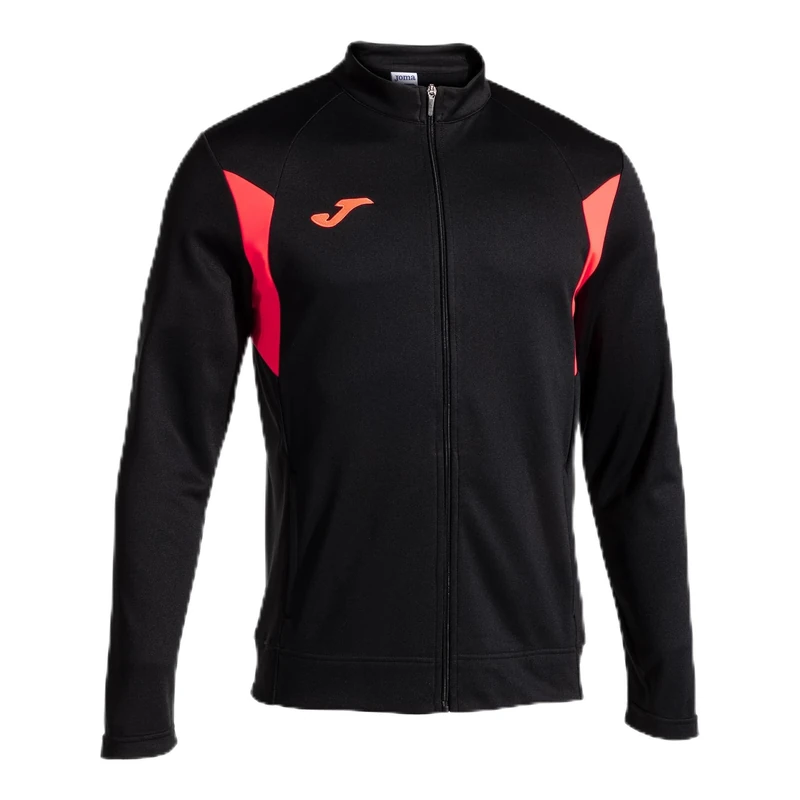 Joma - Men's Sweatshirt - Winner III - Zip, Black Coral Fluor, XXXXXXS